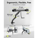 goobay Support double moniteur Office, Support de moniteur Noir