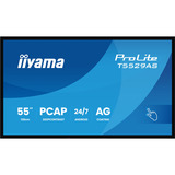 iiyama ProLite T5529AS-B1AG 54.6" 4K Ultra HD Moniteur tactile Noir (Mat), 2x HDMI, 1x USB-C, 2x USB-A, 1x RJ-45, En forme de kiosk, 138,7 cm (54.6"), LED, 3840 x 2160 pixels, Wifi, 24/7