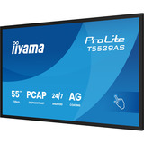 iiyama ProLite T5529AS-B1AG 54.6" 4K Ultra HD Moniteur tactile Noir (Mat), 2x HDMI, 1x USB-C, 2x USB-A, 1x RJ-45, En forme de kiosk, 138,7 cm (54.6"), LED, 3840 x 2160 pixels, Wifi, 24/7