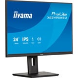 iiyama ProLite XB2495WSU-B1 24.1" Moniteur Noir (Mat), 1x DisplayPort, 1x HDMI, 1x USB-C, 3x USB-A, 61,2 cm (24.1"), 1920 x 1200 pixels, WUXGA, LCD, 4 ms, Noir