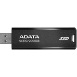 ADATA SC610 2 To USB Type-A 3.2 Gen 2 (3.1 Gen 2) Noir SSD externe Noir, 2 To, USB Type-A, 3.2 Gen 2 (3.1 Gen 2), 550 Mo/s, 10 Gbit/s, Noir