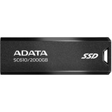 ADATA SC610 2 To USB Type-A 3.2 Gen 2 (3.1 Gen 2) Noir SSD externe Noir, 2 To, USB Type-A, 3.2 Gen 2 (3.1 Gen 2), 550 Mo/s, 10 Gbit/s, Noir