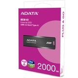ADATA SC610 lecteur USB flash 2 To USB Type-A 3.2 Gen 2 (3.1 Gen 2) Noir SSD externe Noir, 2 To, USB Type-A, 3.2 Gen 2 (3.1 Gen 2), 550 Mo/s, Housse, Noir