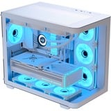 Aerocool P500C Midi Tower Blanc, boîtier pc Blanc | 3x USB-A | RGB | Verre Trempé