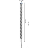 Bosch Expert 2608900147 Foret hélicoïdal 1 pièce(s), Perceuse Marteau perforateur, Foret hélicoïdal, 2,2 cm, 450 mm, Ciment dur, 40 cm