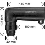 Bosch Tête de perçage angulaire SDS Plus, pour perforateurs, Chuck Noir