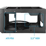 Chieftec CN-01B-OP unité centrale Cube Noir, boîtier cube Noir | 2x USB-A
