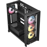 Corsair FRAME 4000D LCD RS ARGB boîtier midi tower Noir | 3x USB-C | RGB | Verre Trempé