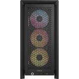 Corsair FRAME 4000D LCD RS ARGB boîtier midi tower Noir | 3x USB-C | RGB | Verre Trempé