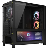 Corsair FRAME 4000D LCD RS ARGB boîtier midi tower Noir | 3x USB-C | RGB | Verre Trempé