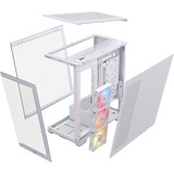 Corsair  boîtier midi tower Blanc | 2x USB-A | 1x USB-C | RGB | Window
