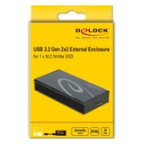 DeLOCK Boîtier externe pour SSD PCIe M.2 NVMe, Boîtier disque dur Noir, 42000