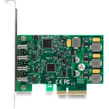 DeLOCK Carte PCI-E x4 vers 4 x USB-C 10 Gbps - Profil Bas, Contrôleur USB 