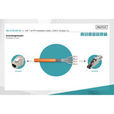 Digitus Câble d'installation professionnel Cat.7 S/FTP simple, Cca Orange