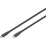 Digitus Câble de connexion en silicone USB4 Gen 3x2 USB-C > USB-C Noir