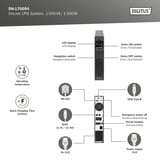Digitus DN-170094 OnLine, UPS Noir