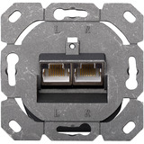 Digitus Prise de données CAT.6A, encastrée, blindée, 2x RJ-45 LSA, Boîte de jonction Blanc