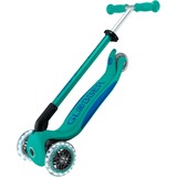 GLOBBER Primo Foldable Plus Lights, Trottinette Turquoise/bleu foncé