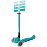 GLOBBER Primo Foldable Plus Lights, Trottinette Turquoise/bleu foncé