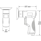 Hazet Mini ponceuse excentrique set, 36 pièces, Ponceuse orbitale Bleu/Noir
