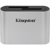 Kingston Lecteur de cartes SDHC/SDXC UHS-II USB3.2 Gen1 Workflow à double logement Argent/Noir, SD, SDHC, SDXC, Noir, Argent, Chine, Windows 11 Enterprise x64, Windows 10, Windows 11 Home, Windows 10 Education, Windows 11 Pro,..., Mac OS X 13.0 Ventura, Mac OS X 10.15 Catalina, Mac OS X 14.0 Sonoma, Mac OS X 10.15.3 Catalina,..., 50 mm