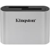 Kingston Workflow SD Reader lecteur de carte mémoire USB 3.2 Gen 1 (3.1 Gen 1) Noir, Argent Argent/Noir