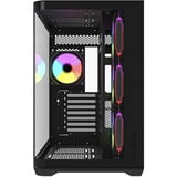 Krux Tano boîtier midi tower Noir | 2x USB-A | 1x USB-C | RGB | Verre Trempé