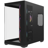 Krux Tano boîtier midi tower Noir | 2x USB-A | 1x USB-C | RGB | Verre Trempé