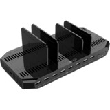 Lindy Station de Charge USB 10 ports, 120W, Station de recharge Noir/gris, 120W, Intérieure, Secteur, 5 V, 0,9 m, Noir