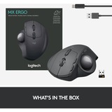 Logitech MX Ergo, Trackball Noir, 320 - 440 dpi