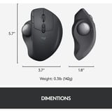 Logitech MX Ergo, Trackball Noir, 320 - 440 dpi