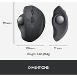 Logitech MX Ergo, Trackball Noir, 320 - 440 dpi