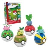Mattel Pokémon Grass-Type Trainer Team, Jouets de construction Jeu de construction, 6 an(s), Plastique, 118 pièce(s), 374,2 g