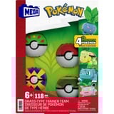 Mattel Pokémon Grass-Type Trainer Team, Jouets de construction Jeu de construction, 6 an(s), Plastique, 118 pièce(s), 374,2 g