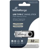 MediaRange USB Type-C 32 GB, Clé USB Noir/Argent