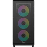 Ocypus  boîtier midi tower Noir | 2x USB-A | 1x USB-C | RGB | Window