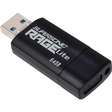 Patriot Supersonic Rage Lite lecteur USB flash 64 Go USB Type-A 3.2 Gen 1 (3.1 Gen 1) Noir, Bleu, Clé USB Noir/Bleu, 64 Go, USB Type-A, 3.2 Gen 1 (3.1 Gen 1), 180 Mo/s, Slide, Noir, Bleu