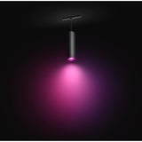 Philips Hue lampe pendante cylindrique Perifo Noir, Philips Hue White and Color ambiance Suspension cylindrique Perifo, Eclairage intelligent par suspension, Bluetooth, Noir, LED intégrée, Métal, Blanc