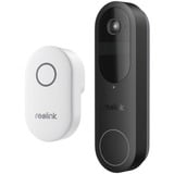 Reolink D340B système vidéophone 4 MP Noir, Sonnette de porte 4 MP, 2048 x 2048 pixels, CMOS, 25,4 / 3,11 mm (1 / 3.11"), 15 ips, 180°