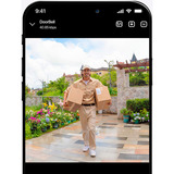 Reolink D340B système vidéophone 4 MP Noir, Sonnette de porte 4 MP, 2048 x 2048 pixels, CMOS, 25,4 / 3,11 mm (1 / 3.11"), 15 ips, 180°