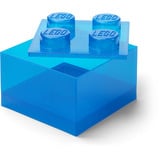 Room Copenhagen LEGO Storage Brick 4 Top Lid Glitter, Boîte de rangement Bleu/transparent