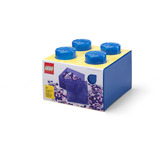 Room Copenhagen LEGO Storage Brick 4 Top Lid Glitter, Boîte de rangement Bleu/transparent