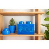 Room Copenhagen LEGO Storage Brick 4 Top Lid Glitter, Boîte de rangement Bleu/transparent