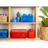 Room Copenhagen LEGO Storage Brick 4 Top Lid Glitter, Boîte de rangement Bleu/transparent