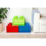 Room Copenhagen LEGO Storage Brick 4 Top Lid Glitter, Boîte de rangement Bleu/transparent