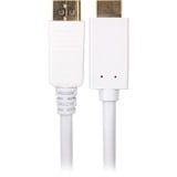 Sharkoon DisplayPort 1.2 > HDMI, Adaptateur Blanc, 3 mètres, 4K