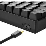 Sharkoon SGK50 S4 clavier USB QWERTZ Allemand Noir, clavier gaming Noir, Layout DE, Kailh Blue, 60%, USB, QWERTZ, LED RGB, Noir