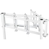 Thermaltake Support triple moniteur Snow, pour cockpit de simulateur de course GR500, Support de moniteur Blanc