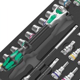 Wera 9722 Insert en mousse avec clé à cliquet 8000 C Zyclop 1/2" Set 1, 31 pièces, Set d'outils Noir/gris