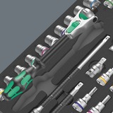 Wera 9722 Insert en mousse avec clé à cliquet 8000 C Zyclop 1/2" Set 1, 31 pièces, Set d'outils Noir/gris